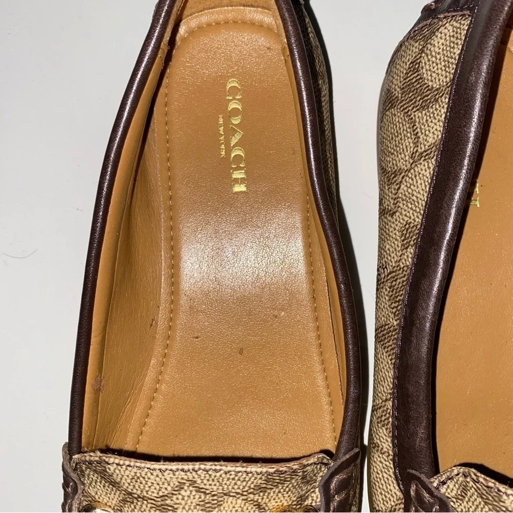 NWOT COACH BRAND OLIVE SIGNATURE C SLIP ON LOAFERS NEVER WORN LUXURY DESIGNER - Picture 8 of 14